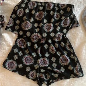 Strapless romper